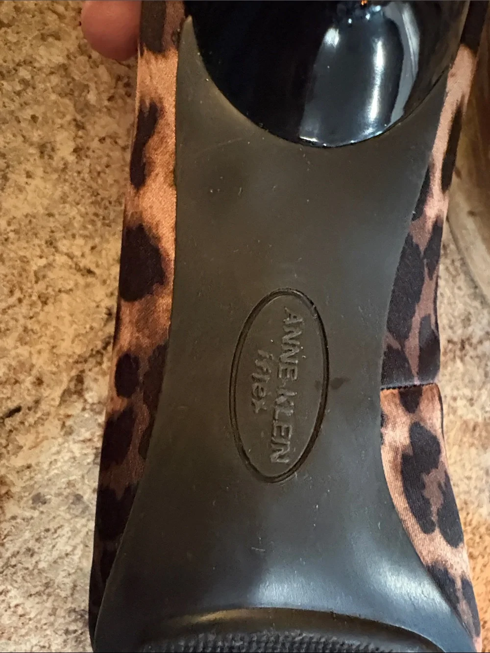 Anne Klein Leopard Print Pointed Toe Bow Heels - Brown & Black